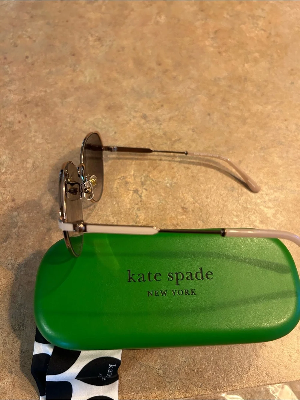 kate spade Silver Metal Sunglasses with Brown Gradient Lenses